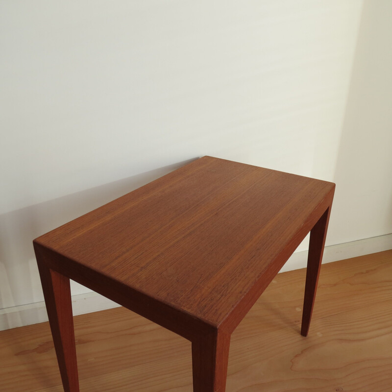 Danish vintage teak side table by Severin Hansen for Haslev Mobelsnedkeri, Denmark 1960s