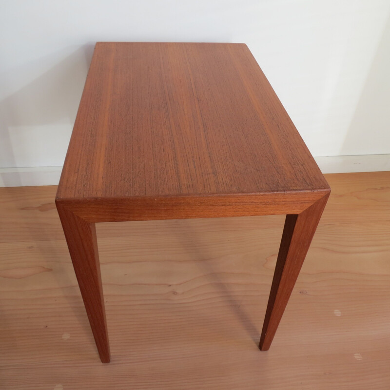 Danish vintage teak side table by Severin Hansen for Haslev Mobelsnedkeri, Denmark 1960s