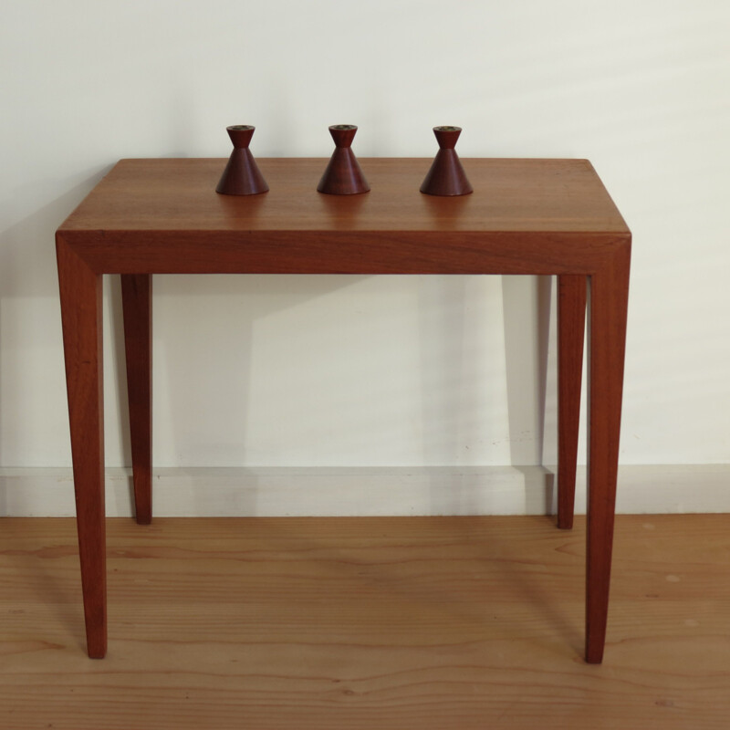 Danish vintage teak side table by Severin Hansen for Haslev Mobelsnedkeri, Denmark 1960s