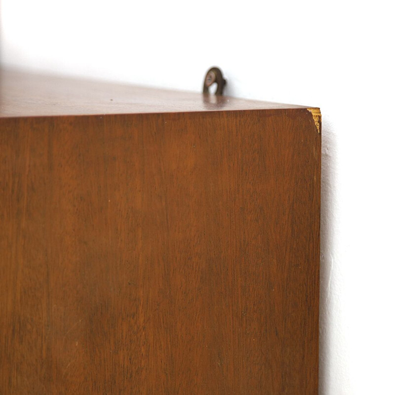 Vintage wall unit in wood, 1950s