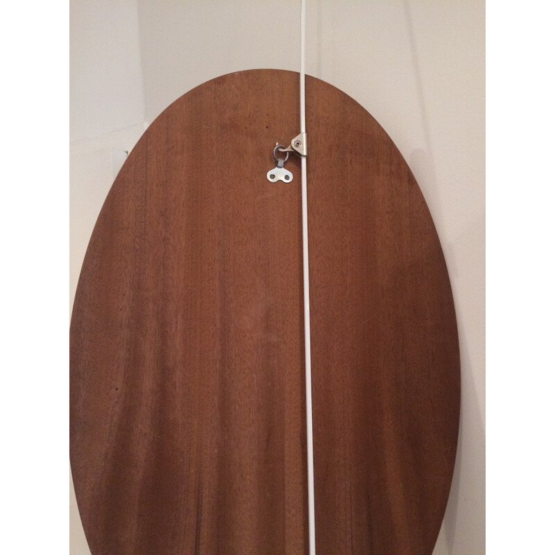 Oval teak mirror - 1960s