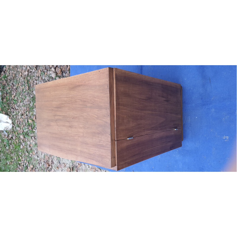 Vintage Art Deco walnut bar