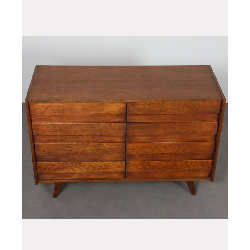 Vintage dark oakwood chest of drawers by Jiri Jiroutek for Interier Praha, Czech Republic 1960