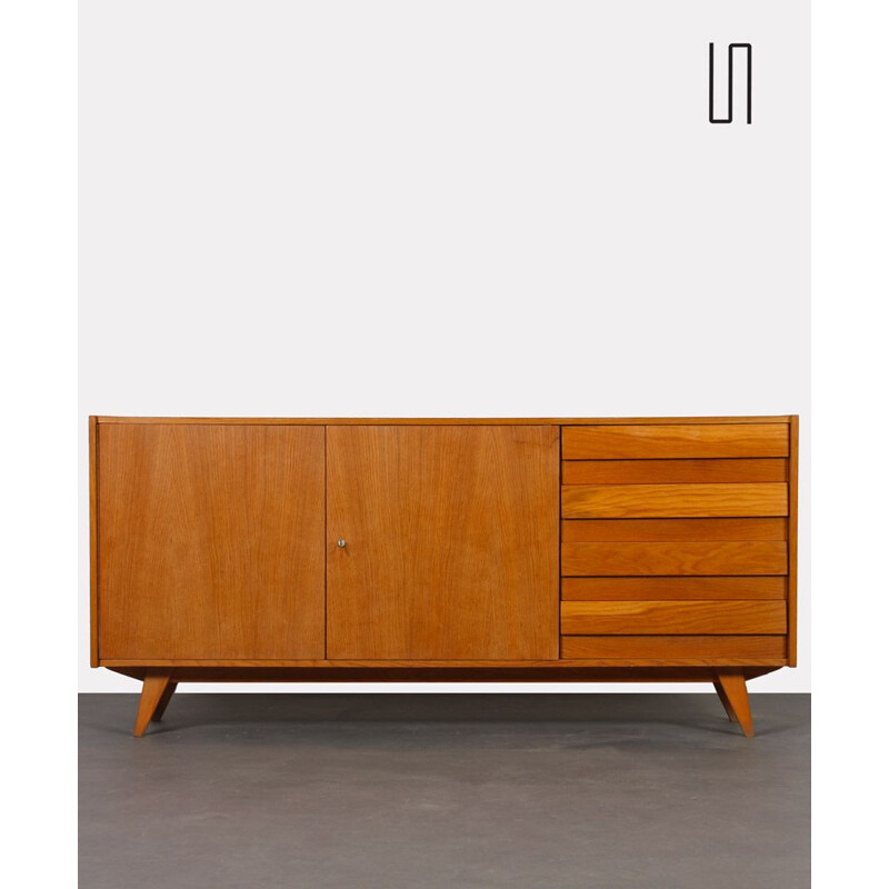 Vintage oakwood sideboard by Jiroutek for Interier Praha, 1960