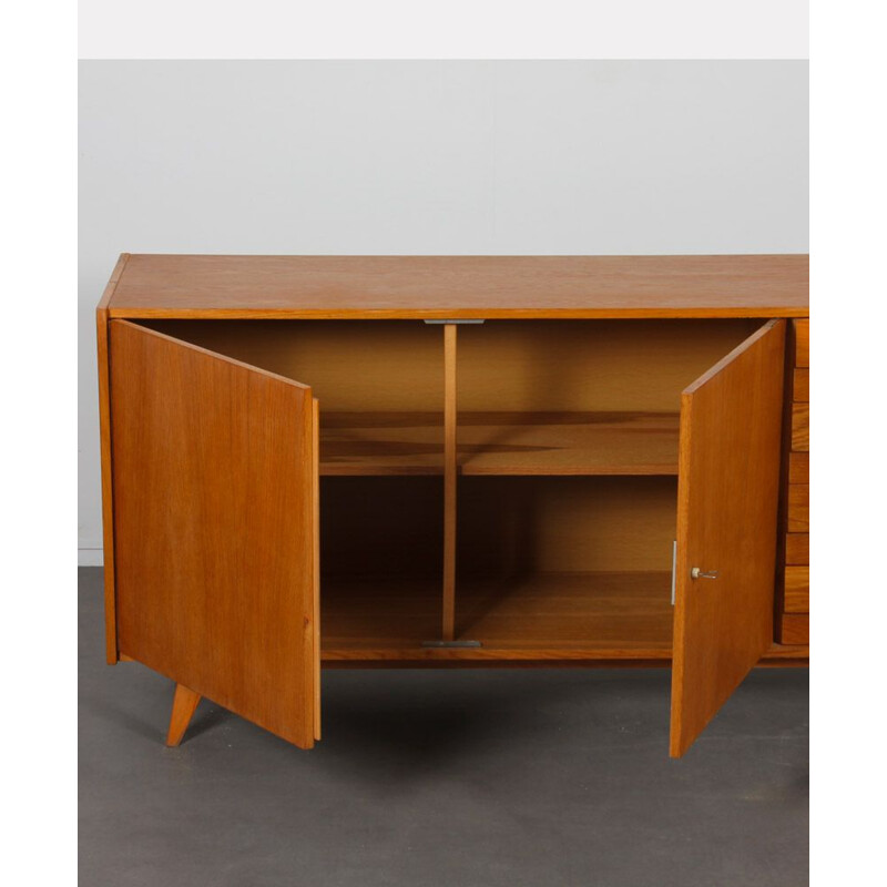 Vintage oakwood sideboard by Jiroutek for Interier Praha, 1960