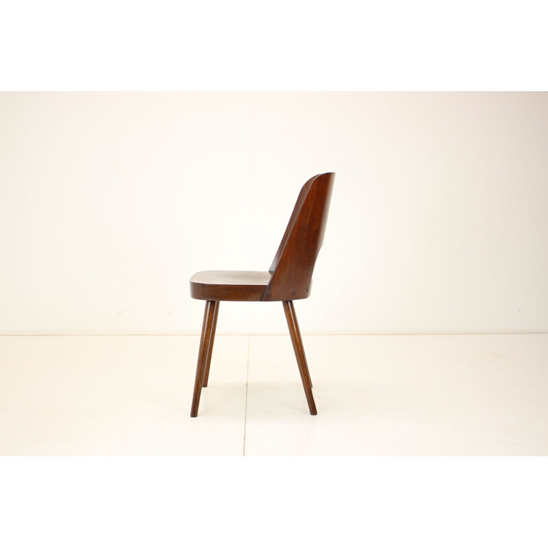 Mid-century wood dining chair by Oswald Haerdtl, Czechoslovakia 1962