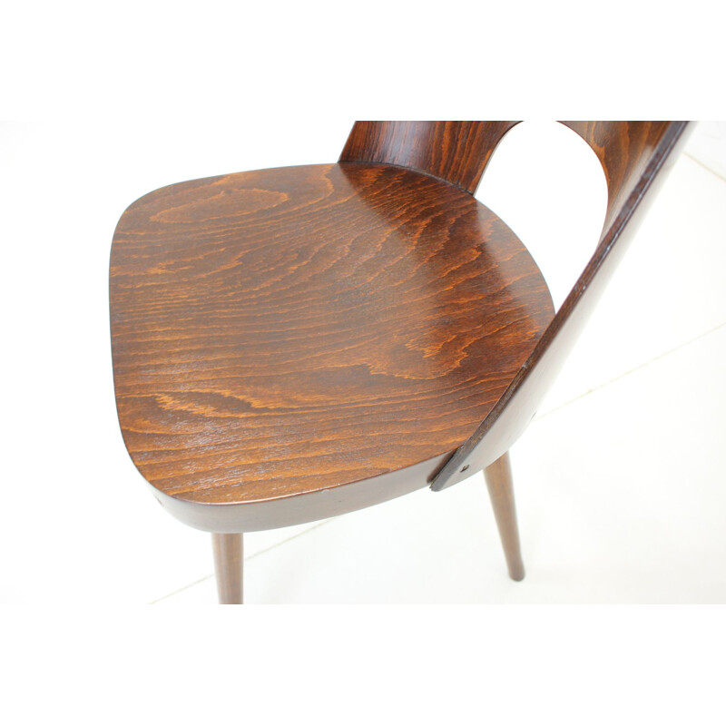 Mid-century wood dining chair by Oswald Haerdtl, Czechoslovakia 1962