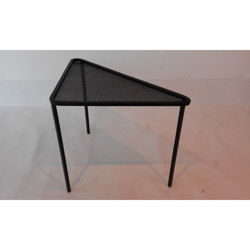 Side table in black steel, Mathieu MATEGOT - 1950s **