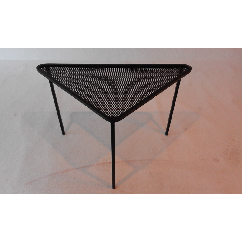 Side table in black steel, Mathieu MATEGOT - 1950s **