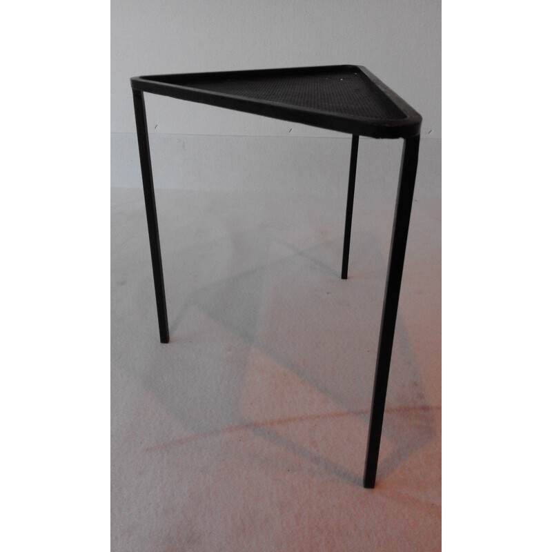 Side table in black steel, Mathieu MATEGOT - 1950s **