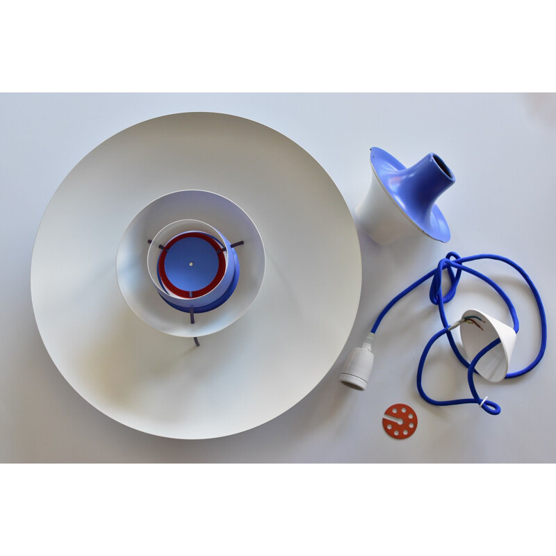 Vintage PH 5 blue pendant lamp by Poul Henningsen for Louis Poulsen, Denmark