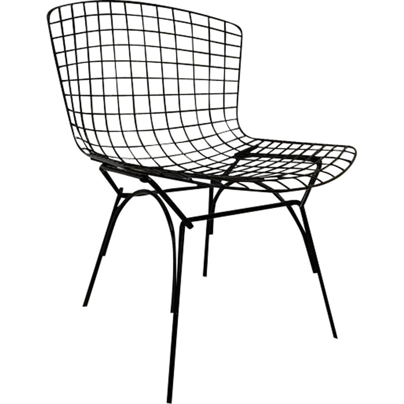 Vintage-Stuhl aus schwarzem Metall