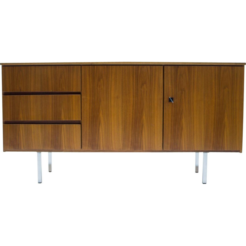 Walnut veneer vintage sideboard, 1970s