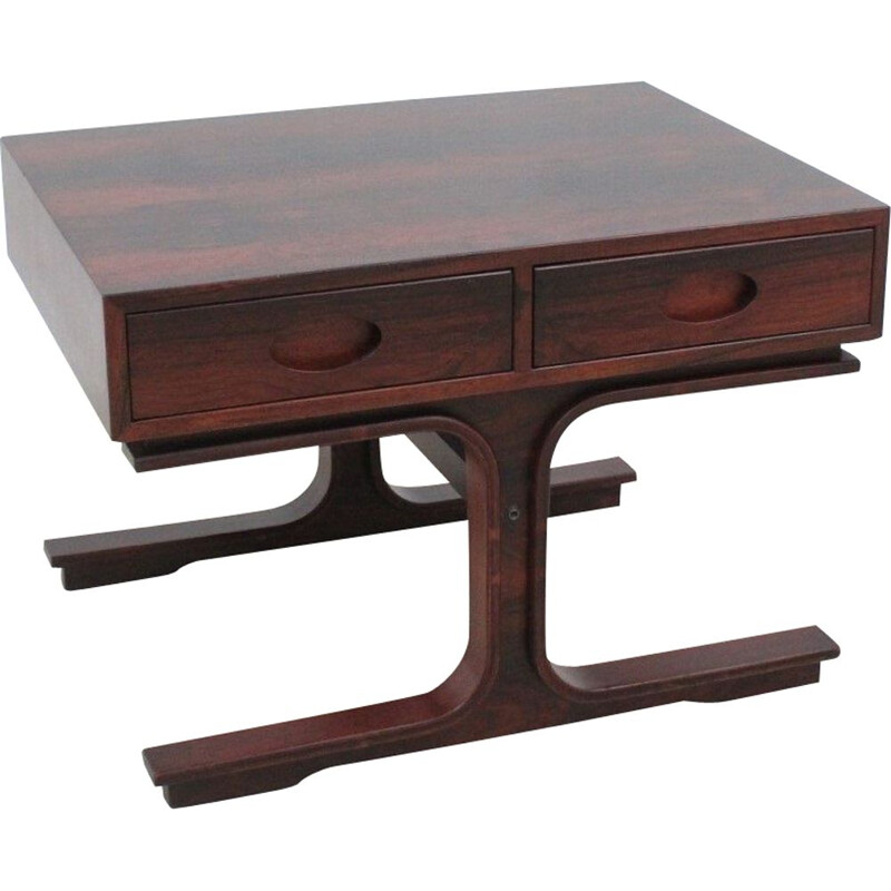 Vintage rosewood coffee table by Gianfranco Frattini for Bernini, 1957