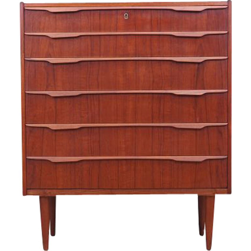 Teak vintage chest of drawers, 1960-1970s