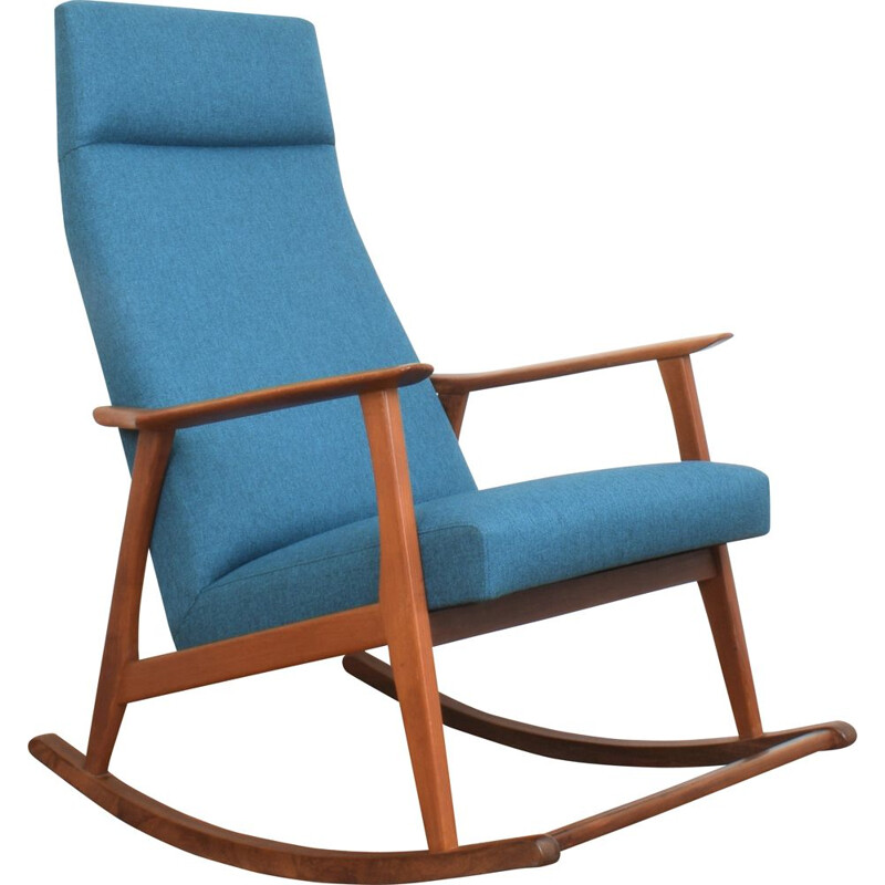 Mid-century danish teak rocking chair, 1960s