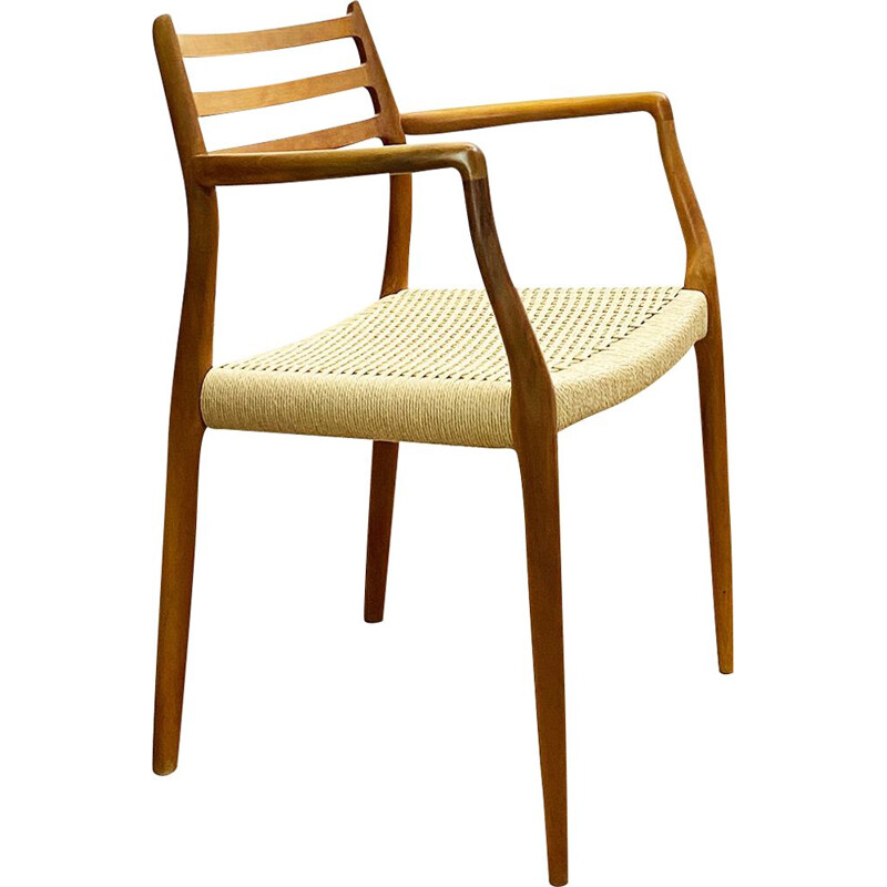 Mid-century teak armrest dining chair model 62 by Niels O. Møller for J.L. Moller, 1950s