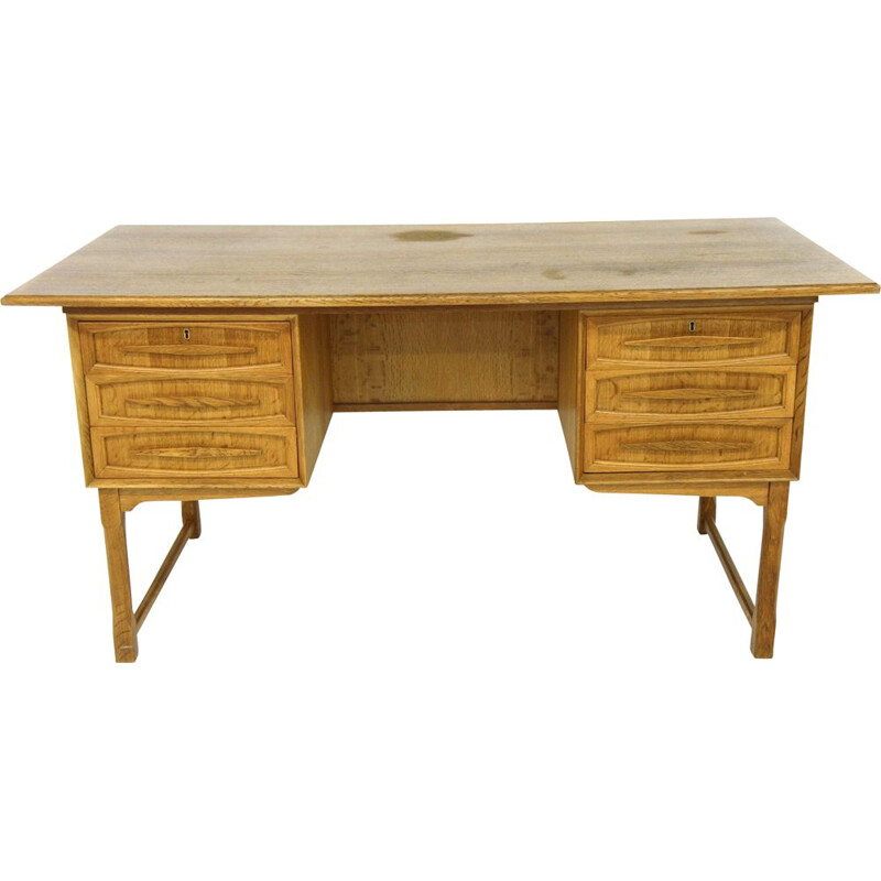 Vintage oak desk, Denmark 1960