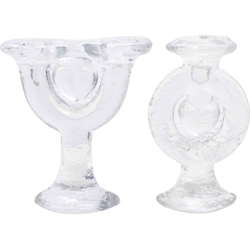 Pair of vintage Scandinavian candle holders by Staffan Gellerstedt for Pukeberg, Sweden