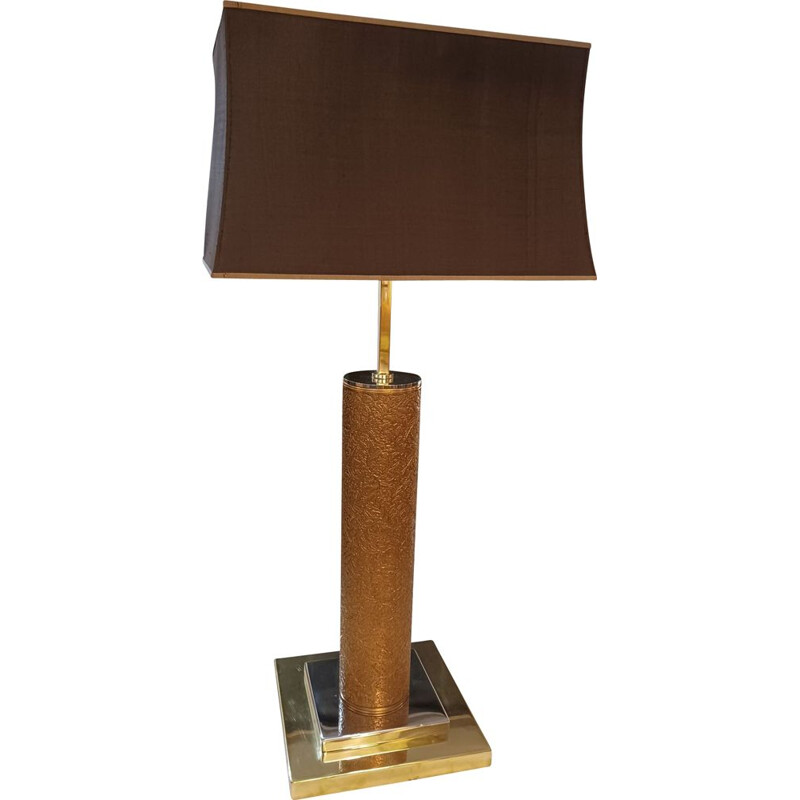 Lampe vintage en bronze matrice, 1970