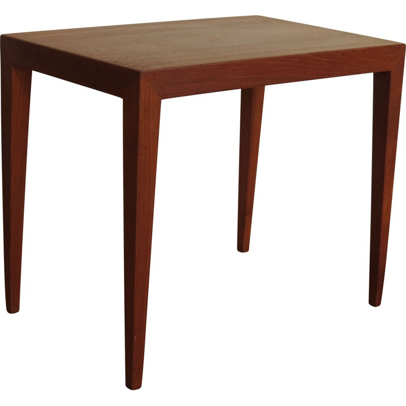 Danish vintage teak side table by Severin Hansen for Haslev Mobelsnedkeri, Denmark 1960s