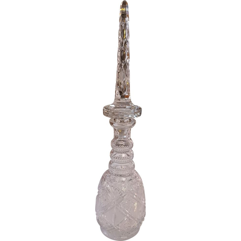 Vintage bohemian cut crystal decanter, 1970