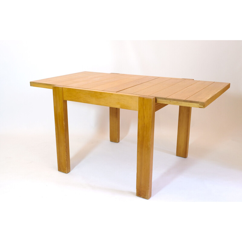 Vintage pine extension table, 1980