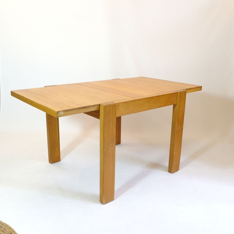 Vintage pine extension table, 1980