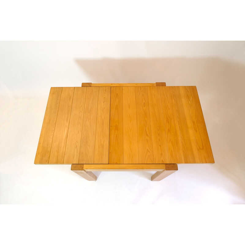 Mesa de extensão em pinho vintage, 1980