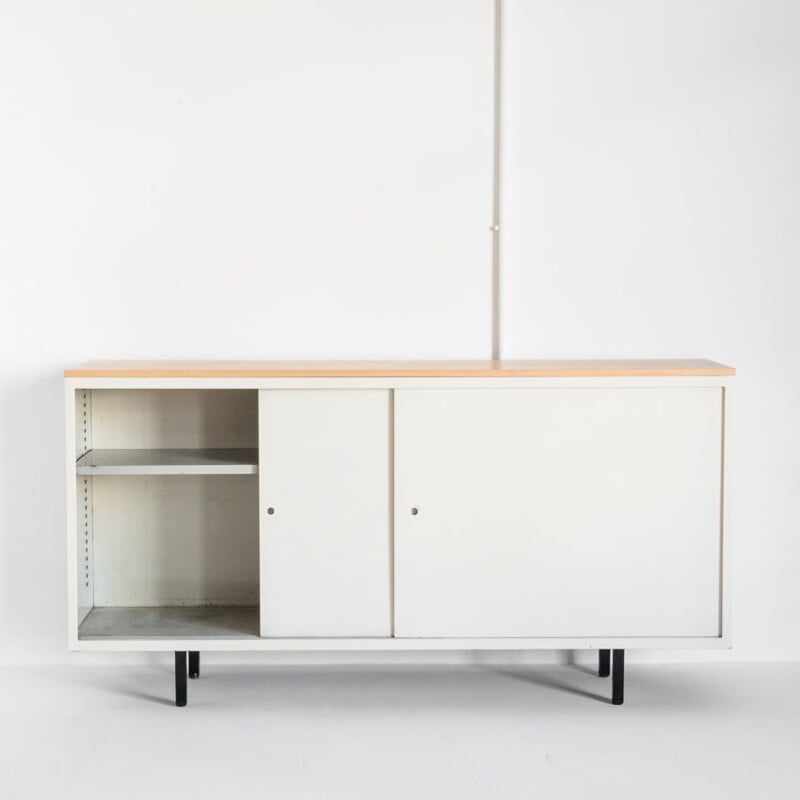 Industrial sideboard with sliding doors, Spain 1970