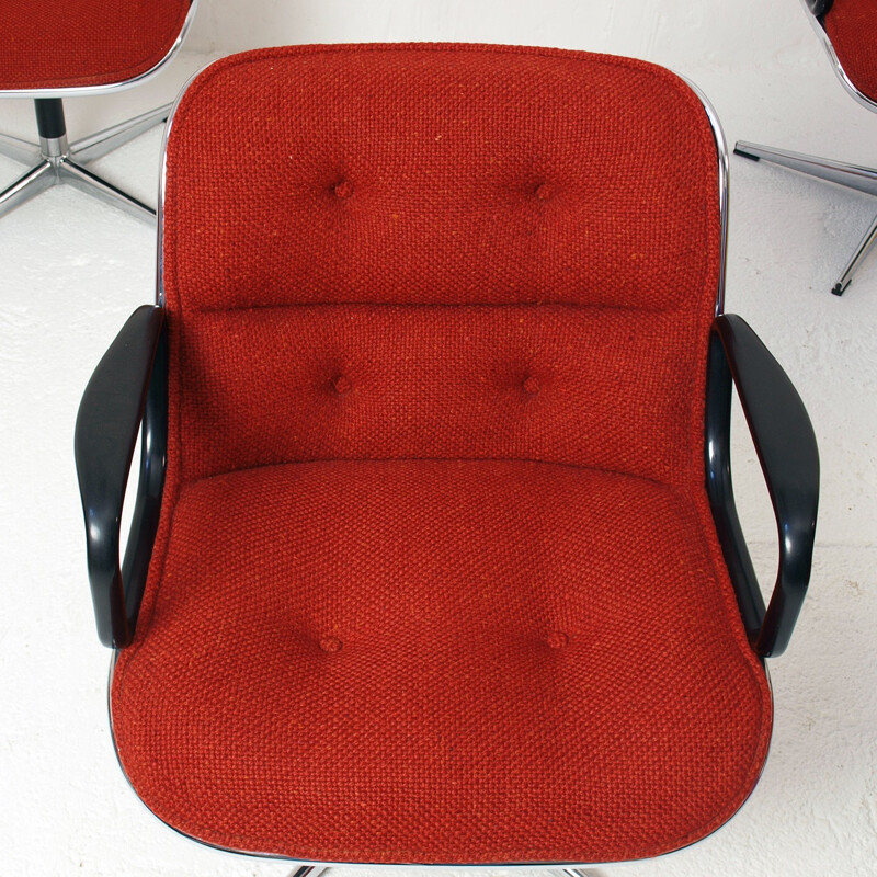 Ensemble de 6 fauteuils Knoll pivotants, Charles POLLOCK - 1970