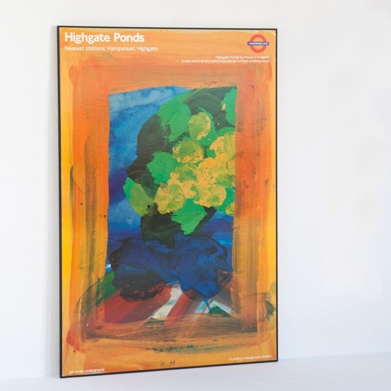 Vintage framed poster by the London Underground for Howard Hodgkin