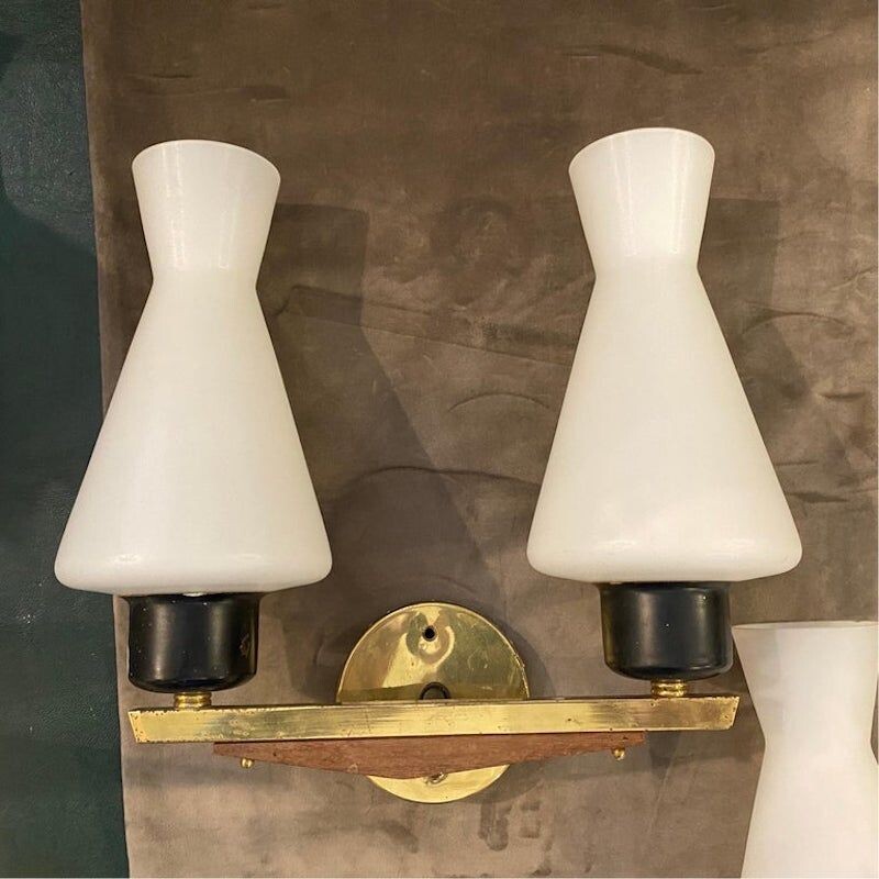 Pair of mid-century Italian wall lamps, 1950s