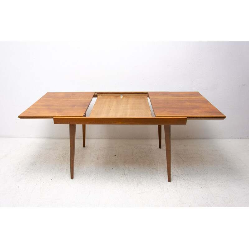 Mid century walnut folding dining table by Frantisek Jirak for Tatra, 1960s
