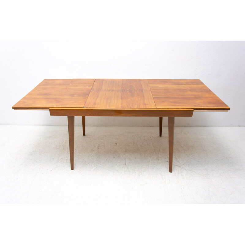 Mid century walnut folding dining table by Frantisek Jirak for Tatra, 1960s