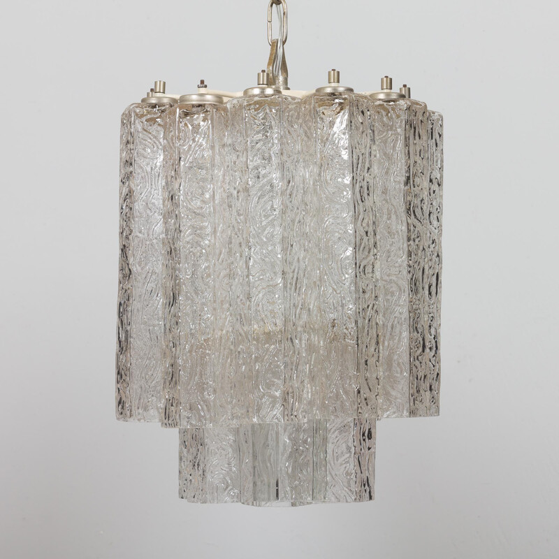 Vintage venini chandelier in hand-blown glass, Italy 1960