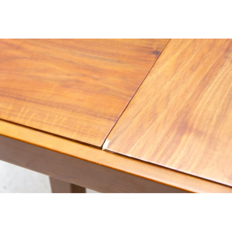 Mid century walnut folding dining table by Frantisek Jirak for Tatra, 1960s