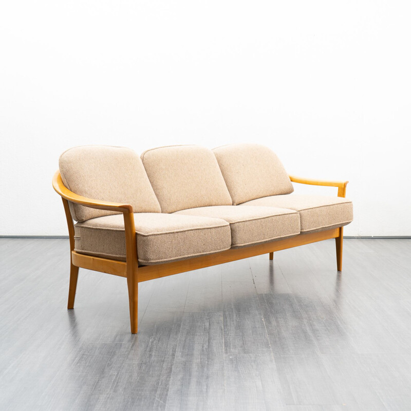 Vintage cherrywood sofa by Wilhelm Knoll, Germany 1960s