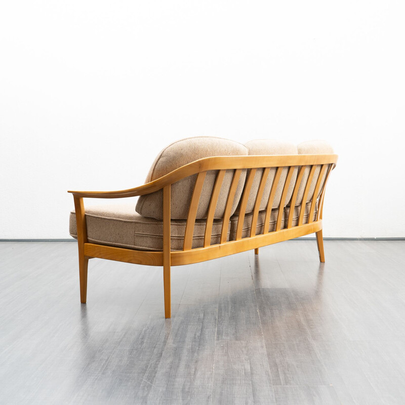 Vintage cherrywood sofa by Wilhelm Knoll, Germany 1960s