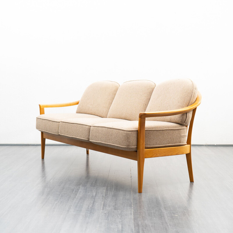 Vintage cherrywood sofa by Wilhelm Knoll, Germany 1960s