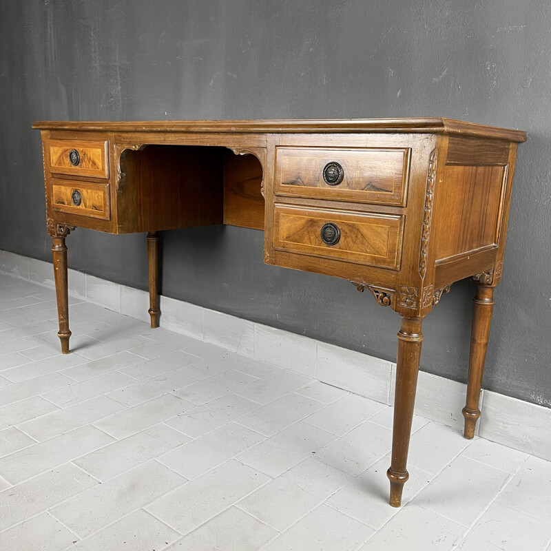 Vintage wood desk, Italy 1950s