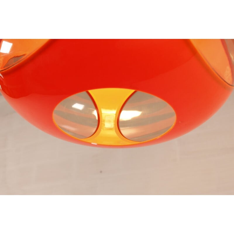 UFO pendant lamp in orange plexi, Luigi COLANI - 1970s