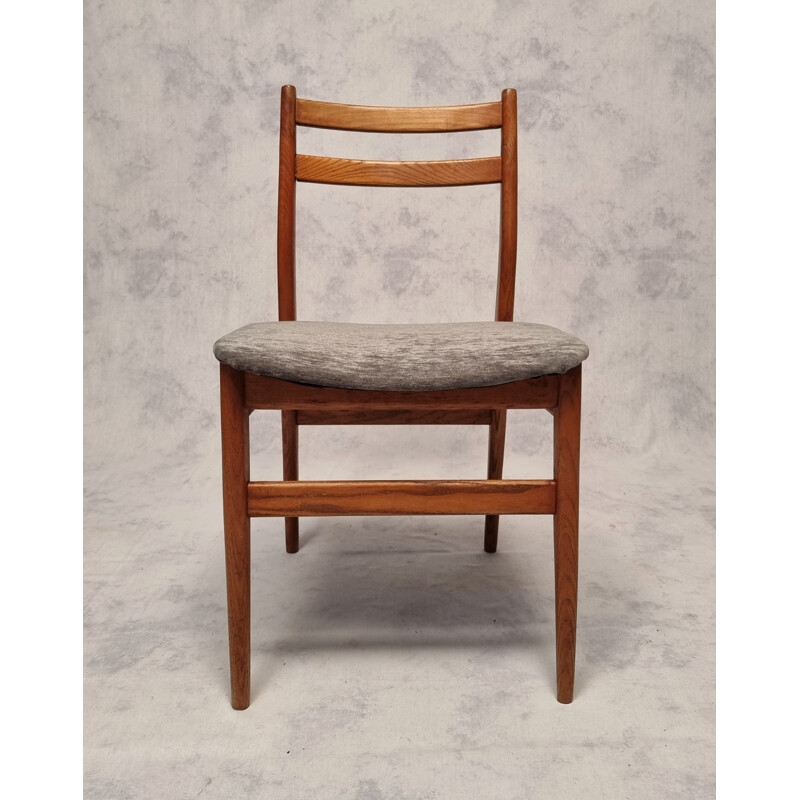 Set van 6 vintage Franse iepen stoelen, 1960