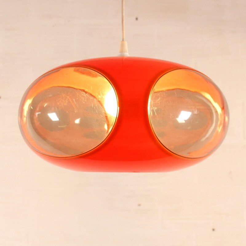 UFO pendant lamp in orange plexi, Luigi COLANI - 1970s