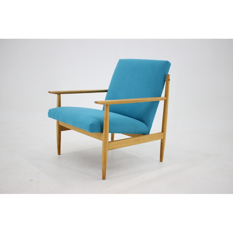 Vintage beechwood armchair by Ton, Czechoslovakia 1970s