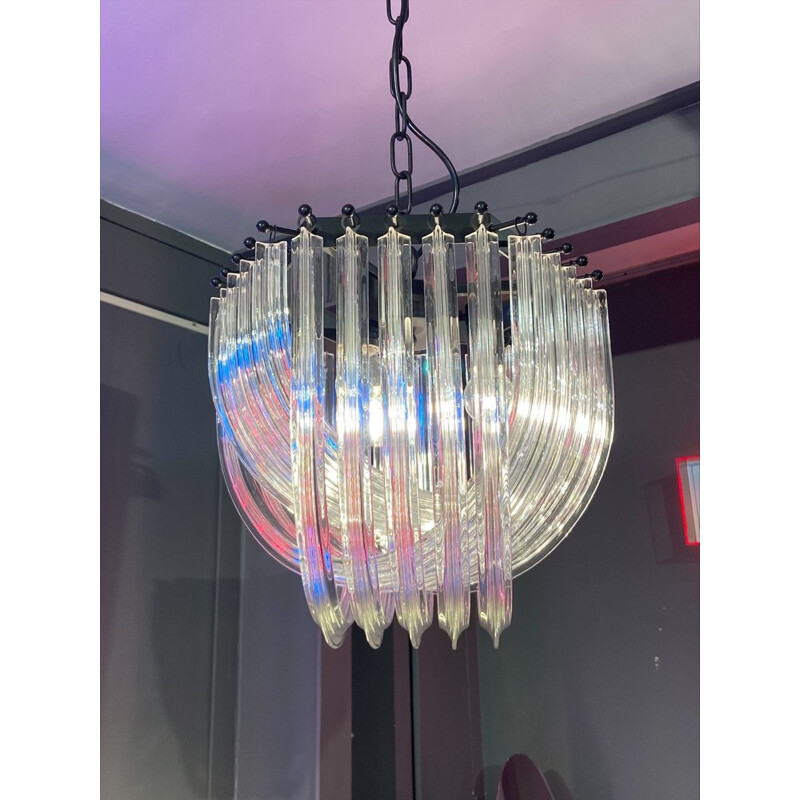 Vintage Janela glass and metal chandelier, 2015