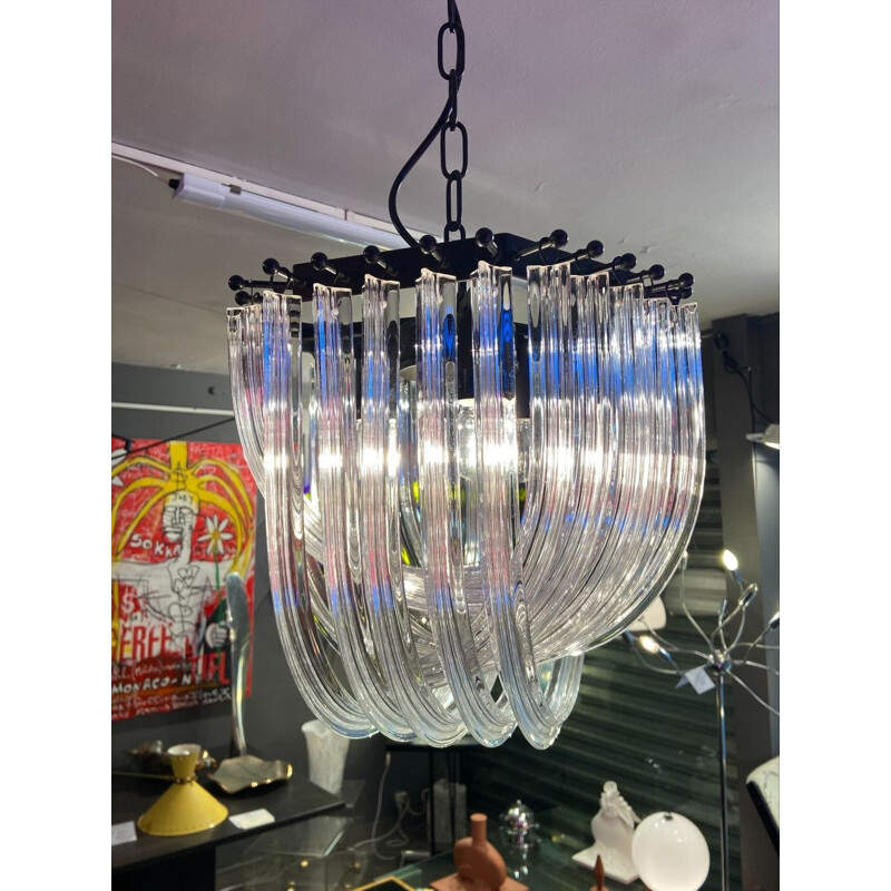 Vintage Janela glass and metal chandelier, 2015