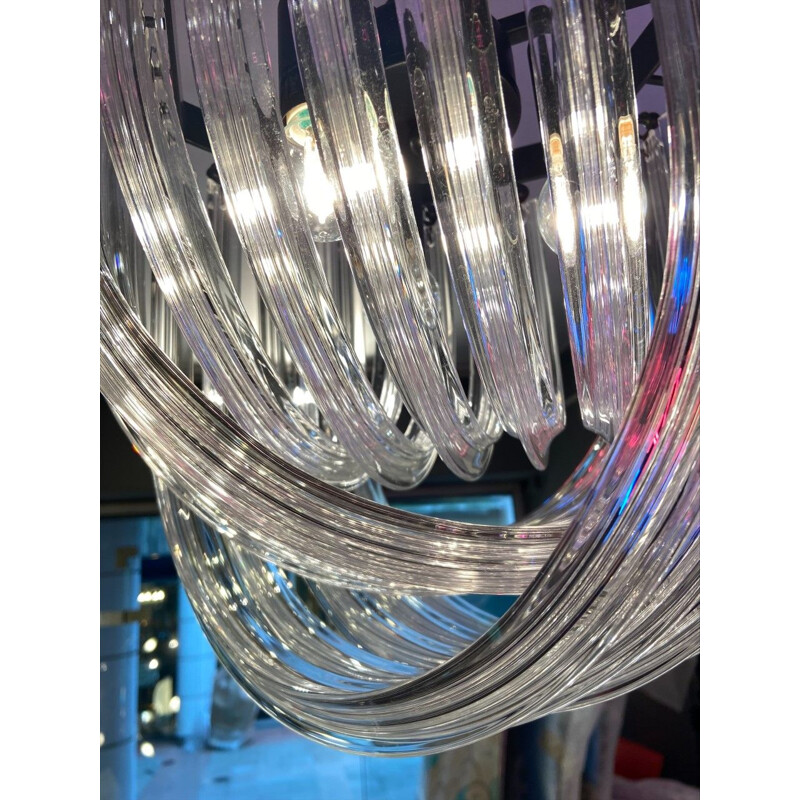 Vintage Janela glass and metal chandelier, 2015