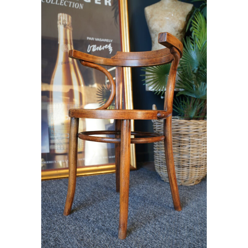 Vintage Thonet 233 stoel van gebogen hout, 1985