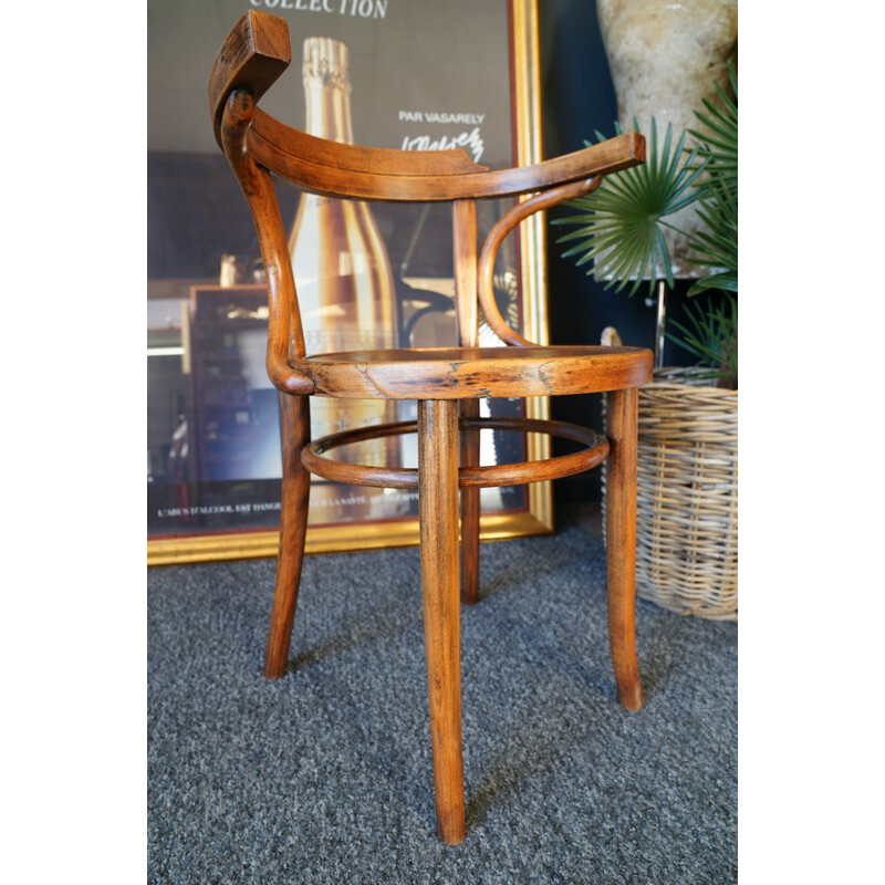 Thonet 233 Vintage-Stuhl aus gebogenem Holz, 1985